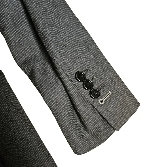 Indochino Two-Button Wool Sport Coat Blazer Jacket Paisley Lined Sz 36 (P) Gray - Picture 6 of 10